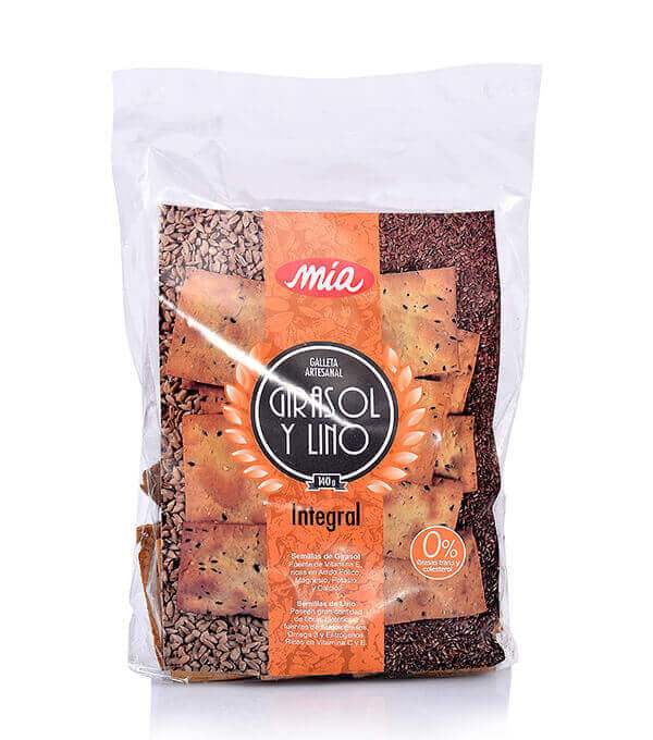Galleta  Artesanales Integrales de Girasol y Lino