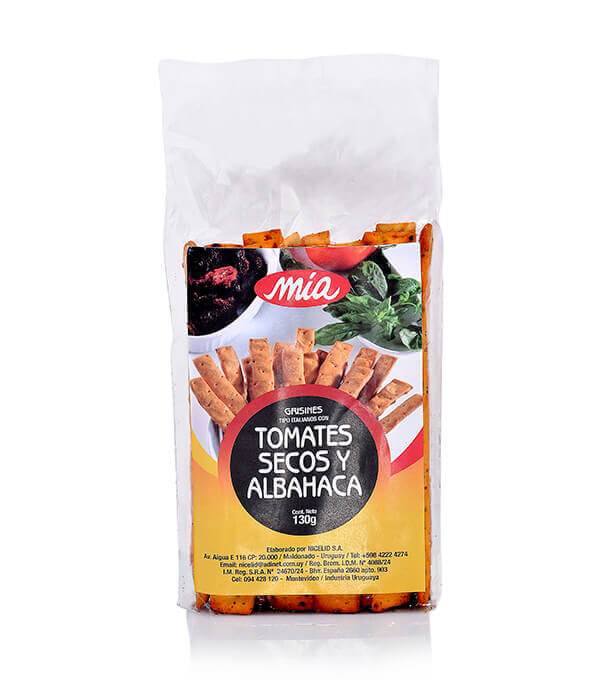 Grisin Tipo Italiano con Tomate Seco y Albahaca